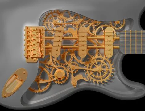 Clockwork guitar Stock-Illustration