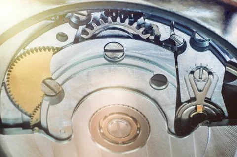 Clockwork macro Stock Photos