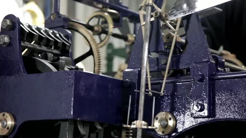 Clockwork Mechanism with Escapement and Swinging Pendulum 스톡 동영상 345753604