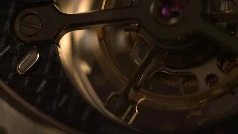 Clockwork Mechanism with Jewels Stock Footage 93943705