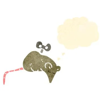 Clockwork mouse cartoon Illustrazione stock