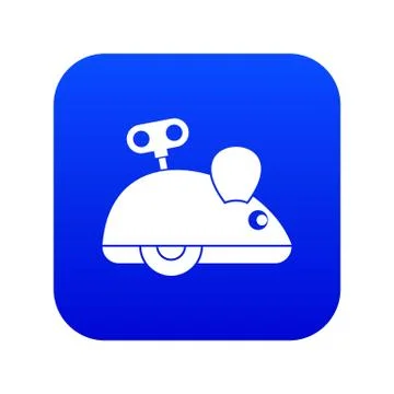 Clockwork mouse icon digital blue 스톡 일러스트