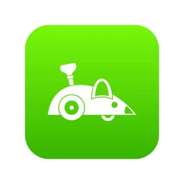 Clockwork mouse icon digital green 스톡 일러스트