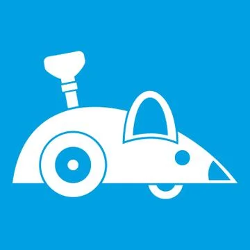 Clockwork mouse icon white Illustrazione stock