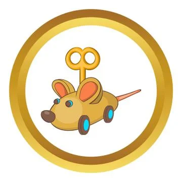 Clockwork mouse vector icon Illustrazione stock