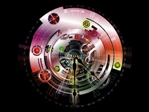 Clockwork Numbers 스톡 일러스트