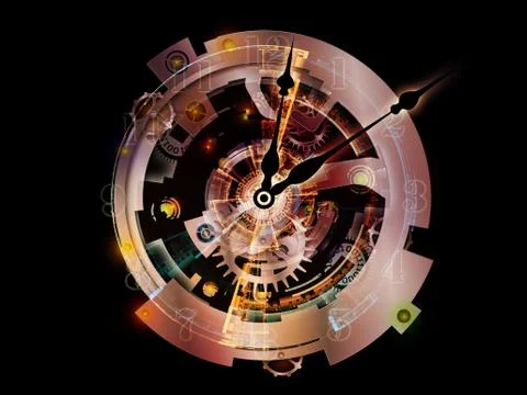 Clockwork Numbers Illustrazione stock