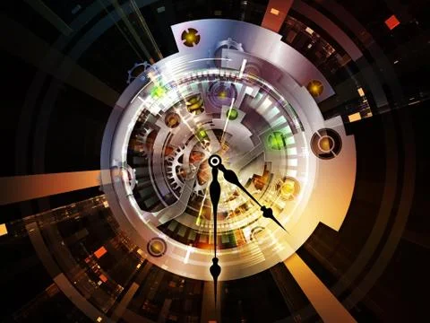 Clockwork Numbers 스톡 일러스트