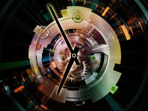 Clockwork Numbers Illustrazione stock