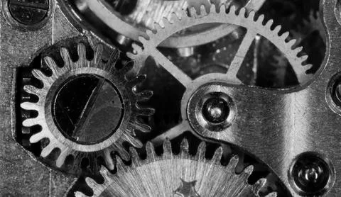 Clockwork old mechanical Stock Photos