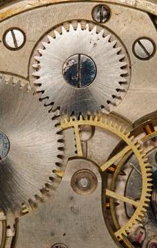 Clockwork old mechanical Stock Photos