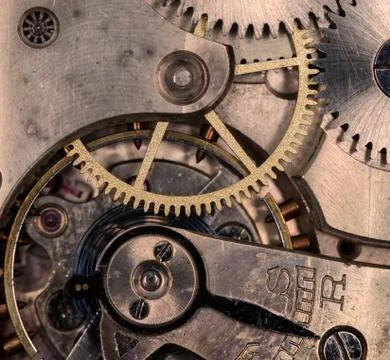 Clockwork old mechanical Stock Photos