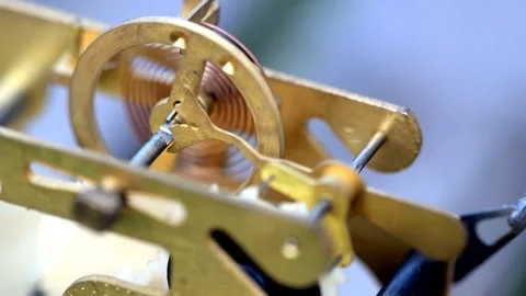 The clockwork in operation Stock Footage 283132667