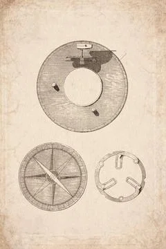Clockwork Pivot Friction Testing Machine Technical Diagram 1765 Stock-Illustration