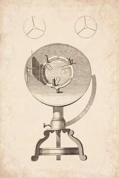 Clockwork Pivot Friction Testing Machine Assembly Technical Diagram 1765 Stock-Illustration