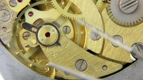 Clockwork repair Stock Footage 10922082