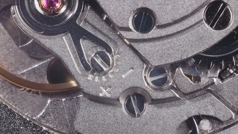 Clockwork of Swiss watches Video stock 96356111