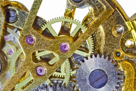 Clockwork  turningclose up Foto stock