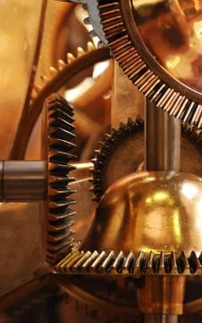 Clockwork vertical Foto stock