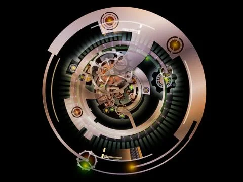 Clockwork Visualization Stock Illustration