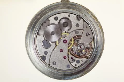 Clockwork of watch. close up Stock Photos