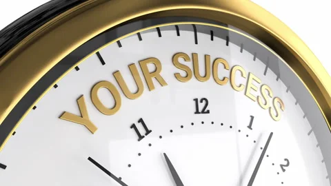 Clock.your time your success text. Stock Footage 318305728