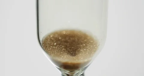 Clode up shot of hourglass. Stock Footage 120412451