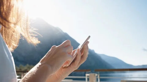 Clode up of using the mobile app Stock-Footage 115632376