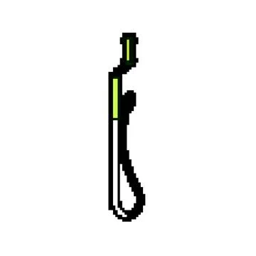 Clog drain snake pixel art vector illustration Ilustración de archivo