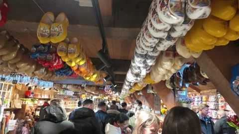 Clog Museum gift shop Video stock 313153451