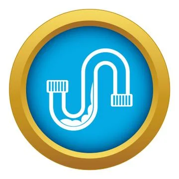Clog in the pipe icon blue vector isolated Ilustración de archivo