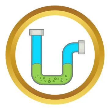Clog in the pipe vector icon Ilustración de archivo