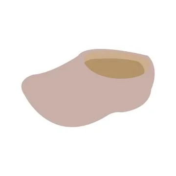 Clog on white Illustrazione stock