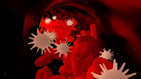 Clogged artery. 3d Digital animation Stock Footage 40743793