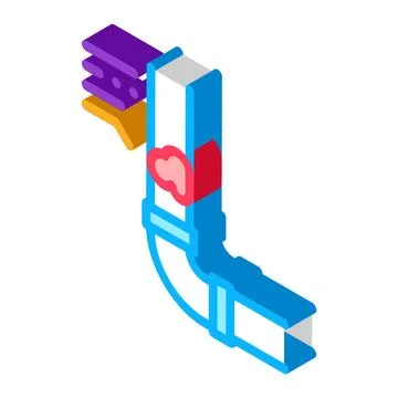 Clogged pipe isometric icon vector illustration color Stock Illustration
