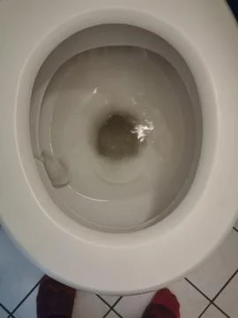 Clogged sewage drain pipe, causing a damage Stock Photos