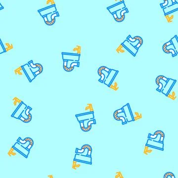 Clogged sink vector seamless pattern Stock-Illustration