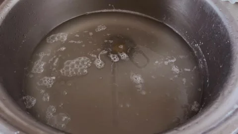 Clogged water pipe. Clogged water pipe. Stagnant water in the sink. Cleaning Stock Footage 316697734