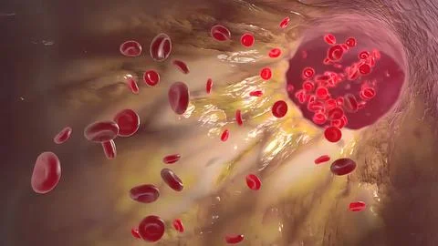 Clogging of the arteries with plaque Stock Illustration