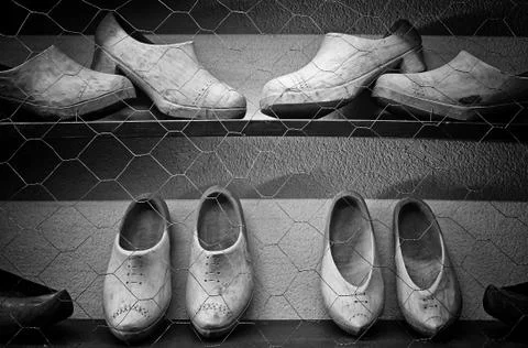 Clogs on display Stock Photos