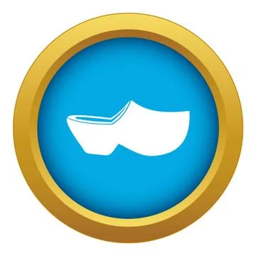 Clogs icon blue vector isolated Stock Illustration