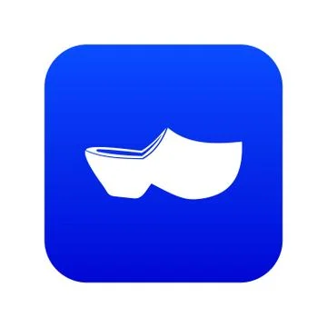 Clogs icon digital blue Illustrazione stock