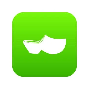 Clogs icon digital green Illustrazione stock