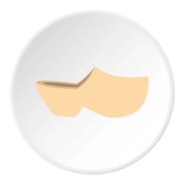 Clogs icon, flat style Stock Illustration