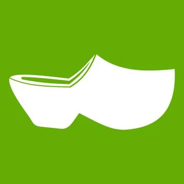 Clogs icon green Stock Illustration