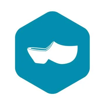 Clogs icon, simple style Illustrazione stock