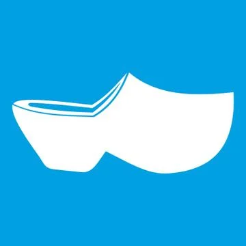 Clogs icon white Illustrazione stock