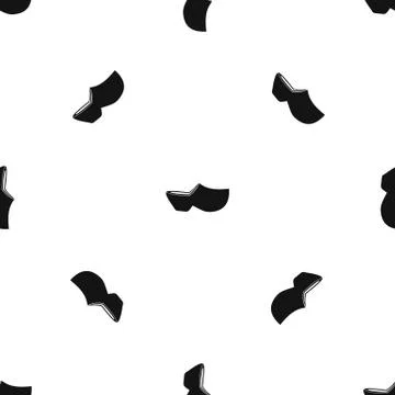 Clogs pattern seamless black Stock Illustration