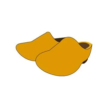 Clogs on white Stock Illustration