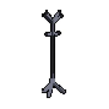 Clohanger coat rack pixel art vector illustration Stock Illustration